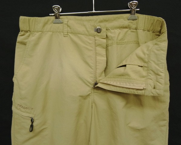 画像: PATAGONIA 右サイドジップポケット付き ナイロンパンツ ベージュ (USED)