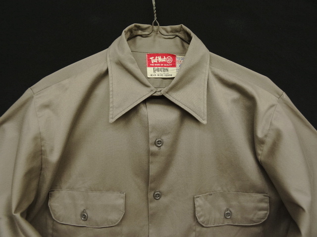 画像: 70'S TUF-NUT "SIX GUN TWILL" 長袖 ワークシャツ グレー USA製 (VINTAGE)