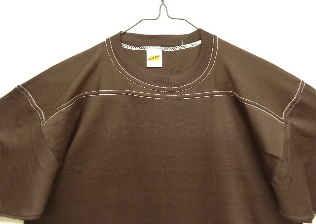 画像: 70'S RUSSELL ATHLETIC 金タグ シングルステッチ フットボール Tシャツ ブラウン USA製 (DEADSTOCK)
