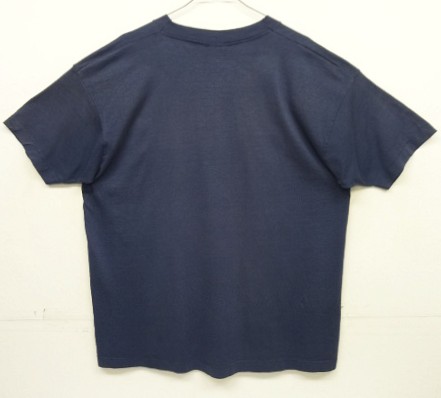 新品 90's USA製 STAFFORD 胸プリント入り コットン 丸胴 半袖T