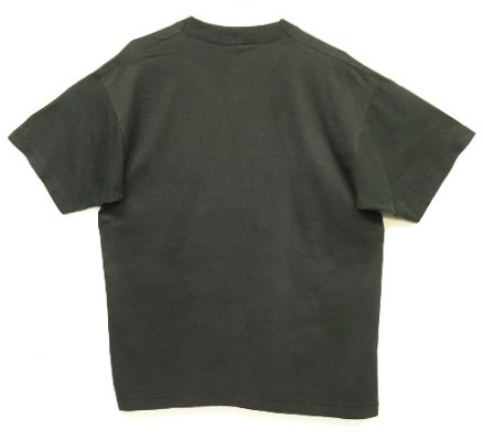 画像4: 90'S YIN & YANG コットン/ポリ シングルステッチ 半袖 Tシャツ フェードブラック (VINTAGE)