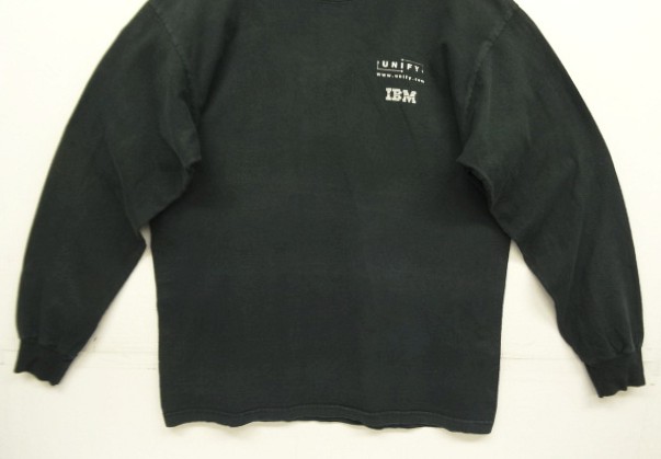 画像: 90'S IBM "VISION/WEB" 両面プリント 長袖 Tシャツ ブラック (VINTAGE)