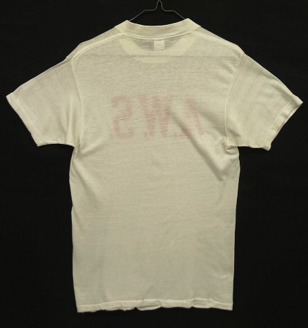 画像5: 60'S A.W.S. "STALLION by HEALTHKNIT" シングルステッチ 染み込みプリント 半袖 Tシャツ ホワイト USA製 (VINTAGE)