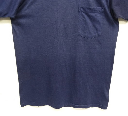 画像: 80'S K-MART シングルステッチ 耳付きポケット 半袖 Tシャツ ツートンネイビー (VINTAGE)