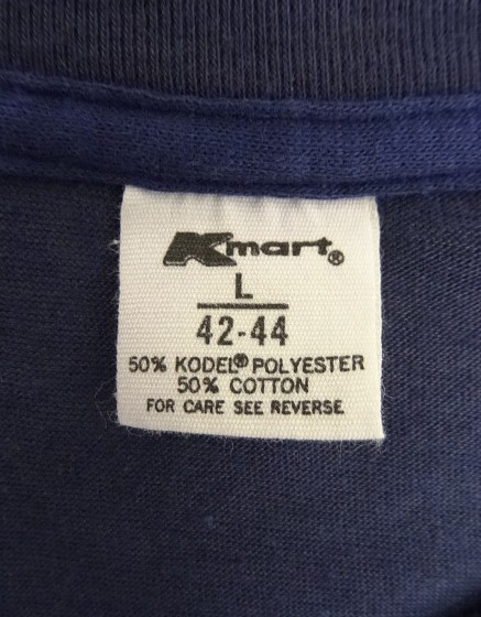 画像2: 80'S K-MART シングルステッチ 耳付きポケット 半袖 Tシャツ ツートンネイビー (VINTAGE)