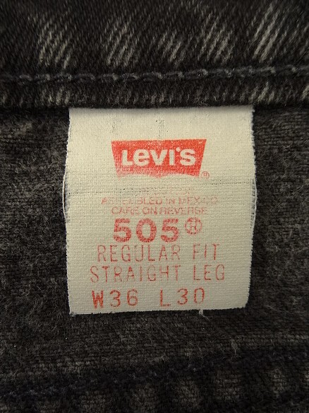 画像2: 90'S LEVIS 505 デニム ブラック W36L30 メキシコ製 (VINTAGE)