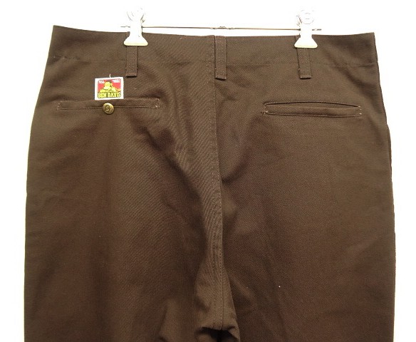画像: 90'S BEN DAVIS "FRISCO PANTS" トップスナップボタン フリスコパンツ ブラウン USA製 (VINTAGE)