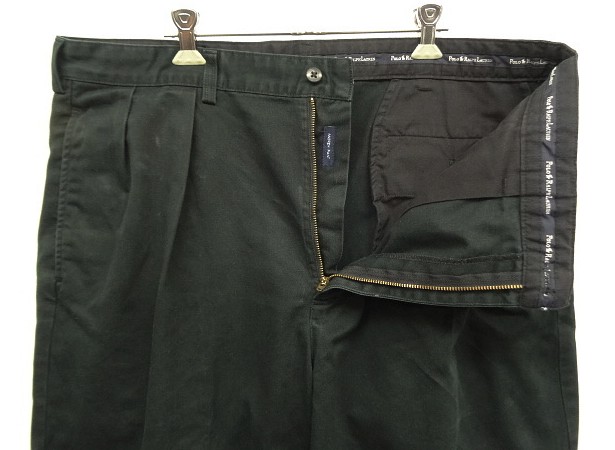 画像: 90'S RALPH LAUREN "ANDREW PANT" ツープリーツ チノパンツ ブラック (VINTAGE)