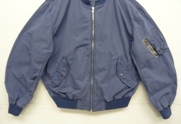 画像: 90'S RALPH LAUREN 三角タグ ポプリン L-2B フライトジャケット ブルー (VINTAGE)