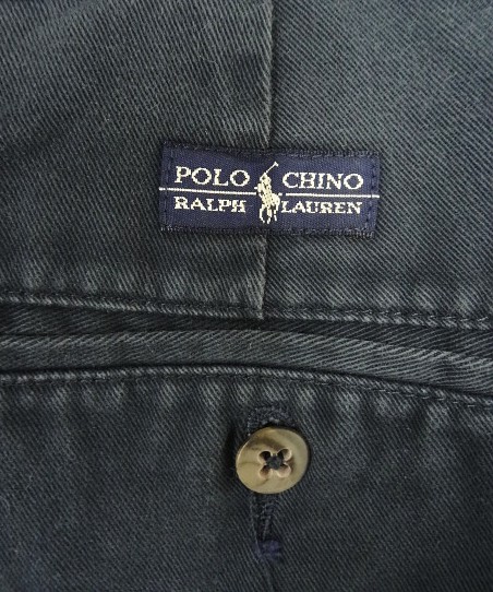 画像4: 90'S RALPH LAUREN "ANDREW PANT" ツープリーツ チノパンツ ネイビー (VINTAGE)
