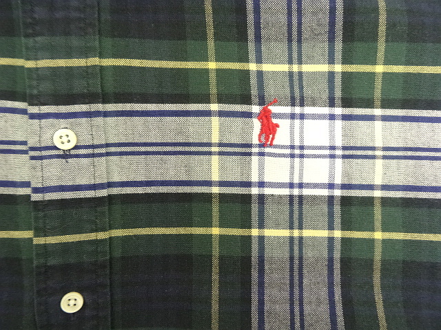 画像: 90'S RALPH LAUREN "BIG SHIRT" オックスフォード 長袖 BDシャツ チェック柄 (VINTAGE)