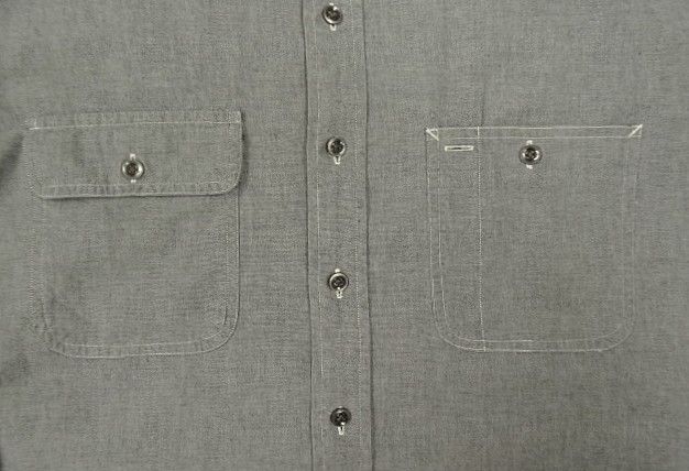 画像: 90'S RALPH LAUREN "DUNGAREE WORKSHIRT" シャンブレー ワークシャツ ブラック (VINTAGE)