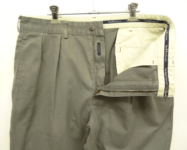 画像: 90'S RALPH LAUREN "ANDREW PANT" ツープリーツ チノパンツ カーキ (VINTAGE)