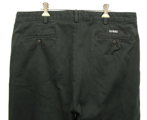 画像: 90'S RALPH LAUREN "ANDREW PANT" ツープリーツ チノパンツ ブラック (VINTAGE)