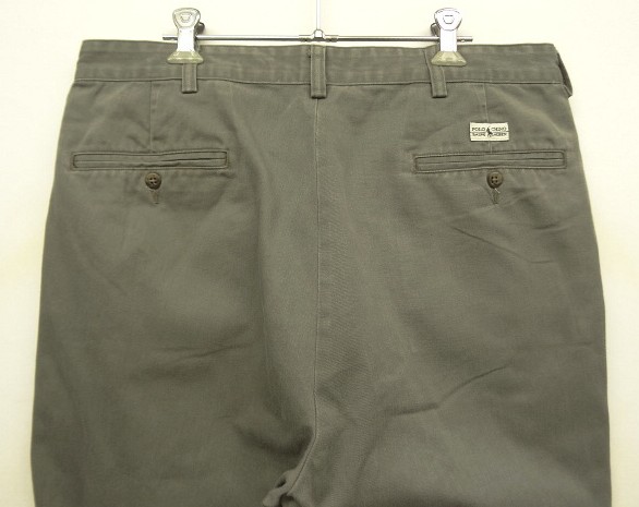 画像: 90'S RALPH LAUREN "ANDREW PANT" ツープリーツ チノパンツ カーキ (VINTAGE)