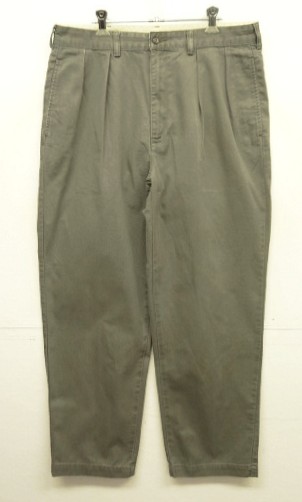 画像1: 90'S RALPH LAUREN "ANDREW PANT" ツープリーツ チノパンツ カーキ (VINTAGE)