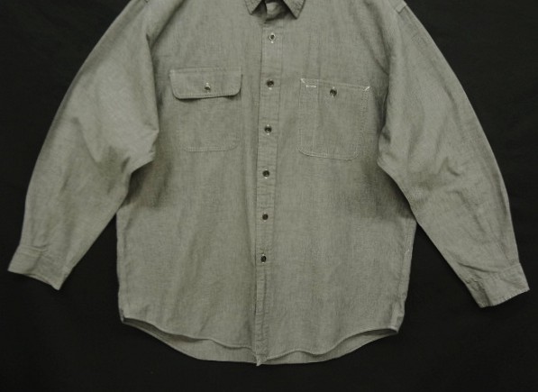 画像: 90'S RALPH LAUREN "DUNGAREE WORKSHIRT" シャンブレー ワークシャツ ブラック (VINTAGE)