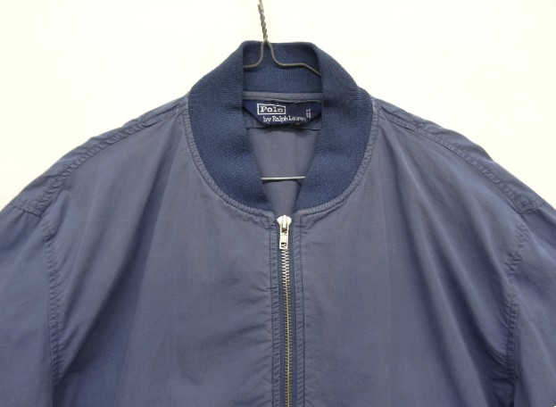 画像: 90'S RALPH LAUREN 三角タグ ポプリン L-2B フライトジャケット ブルー (VINTAGE)