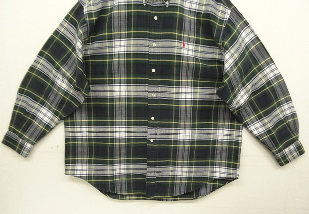 画像: 90'S RALPH LAUREN "BIG SHIRT" オックスフォード 長袖 BDシャツ チェック柄 (VINTAGE)