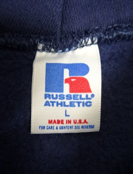 画像2: 90'S RUSSELL ATHLETIC プルオーバー スウェット パーカー ネイビー USA製 (VINTAGE)