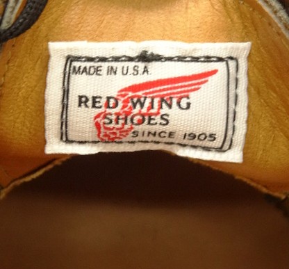 画像: 80'S RED WING 101 "プリント羽タグ" レザー ポストマンシューズ ブラック 箱付き USA製 (VINTAGE)