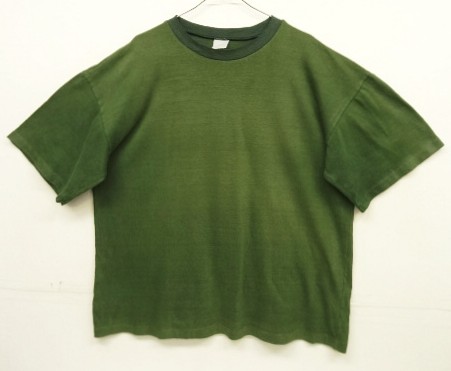 画像1: UNKNOWN シングルステッチ 半袖 ボックス Tシャツ フェードグリーン (VINTAGE)