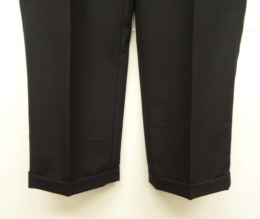 画像: 90'S LANDS' END ツープリーツ ウールパンツ ブラック USA製 (DEADSTOCK)