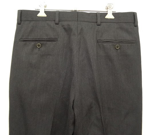 画像: BROOKS BROTHERS ツープリーツ ウールパンツ チャコール (USED)
