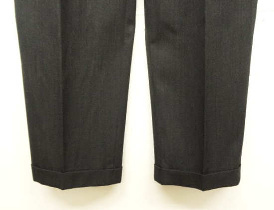画像: BROOKS BROTHERS ツープリーツ ウールパンツ チャコール (USED)