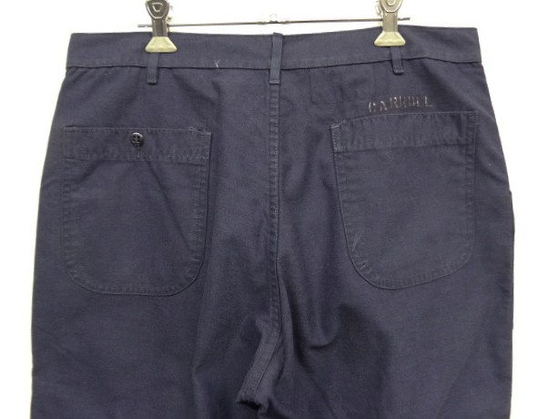 画像: 70'S アメリカ軍 US NAVY ステンシル入り コットンサテン ユーティリティパンツ GENERALジップ 36R (VINTAGE)