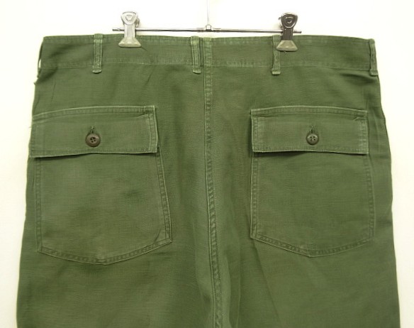 画像: 60'S アメリカ軍 US ARMY "OG107" コットンサテン ベイカーパンツ W40L33 (VINTAGE)