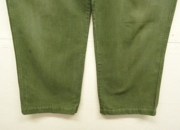 画像: 60'S アメリカ軍 US ARMY "OG107" 初期モデル コットンサテン 平ボタン ベイカーパンツ L (VINTAGE)