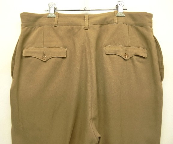 画像: 40'S アメリカ軍 USMA ウールギャバジンパンツ PATWINジップ タン (VINTAGE)