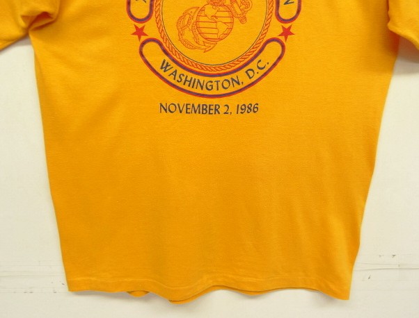 画像: 80'S アメリカ軍 USMC シングルステッチ 半袖 Tシャツ イエロー USA製 (MINT CONDITION)