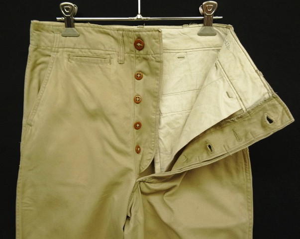 画像: 50'S アメリカ軍 US ARMY "MIL-T-2064A" 45KHAKI ボタンフライ チノパンツ (VINTAGE)