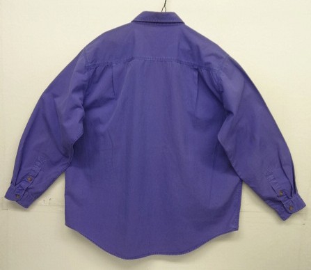 画像3: 90'S PATAGONIA 旧タグ 三角フラップ 長袖 ワークシャツ ブルー マカオ製 (VINTAGE)