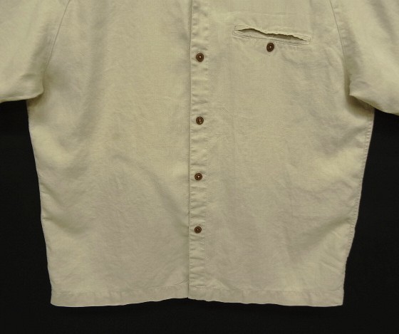 画像: 03'S PATAGONIA "HEMP100%" ラグランスリーブ 半袖 オープンカラーシャツ オフホワイト (VINTAGE)