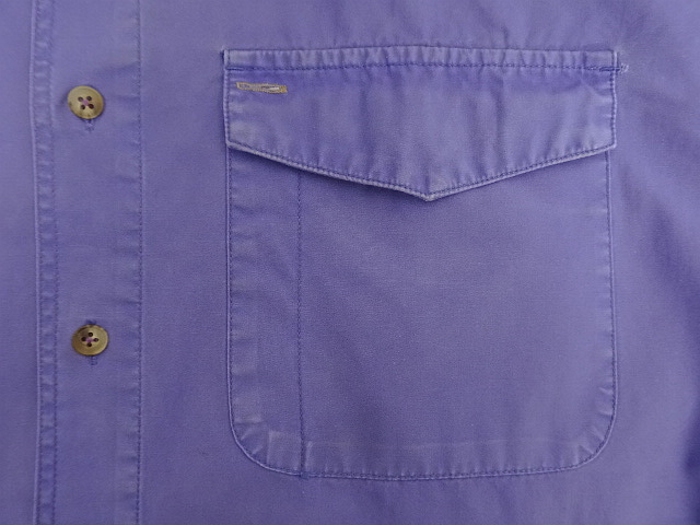 画像: 90'S PATAGONIA 旧タグ 三角フラップ 長袖 ワークシャツ ブルー マカオ製 (VINTAGE)