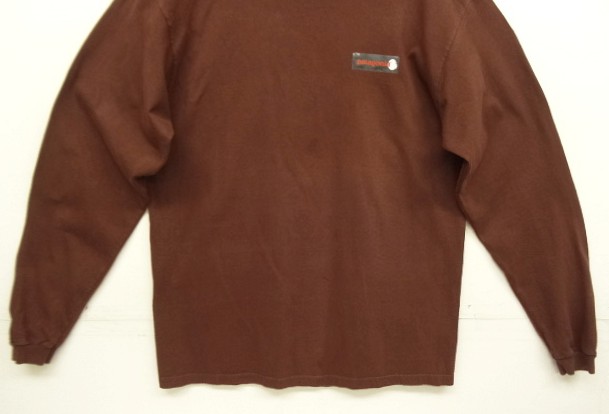 画像: 90'S PATAGONIA "BENEFICIAL T'S" バックプリント 長袖 Tシャツ ブラウン USA製 (VINTAGE)