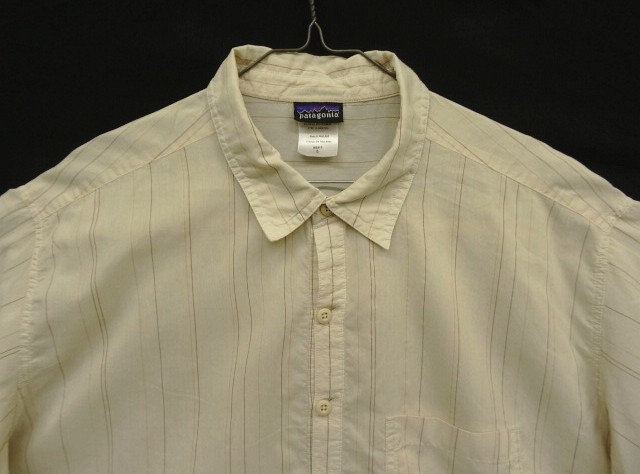 画像: 05'S PATAGONIA オーガニックコットン/ナイロン 半袖 プルオーバーシャツ ストライプ (VINTAGE)