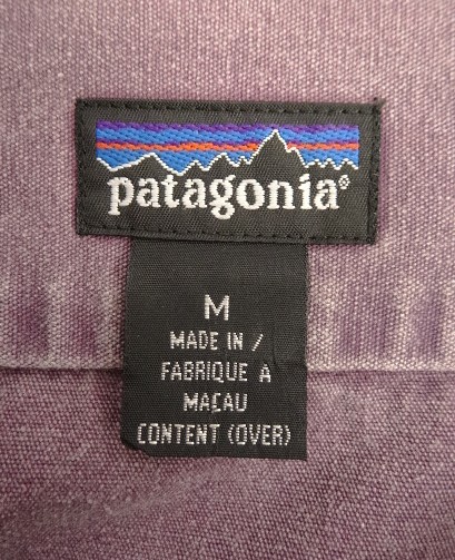 画像2: 90'S PATAGONIA キャンバス 長袖 ワークシャツ グレープ マカオ製 (VINTAGE)