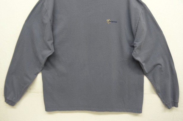 画像: 90'S PATAGONIA "BENEFICIAL T'S" バックプリント 長袖 Tシャツ ブルー USA製 (VINTAGE)