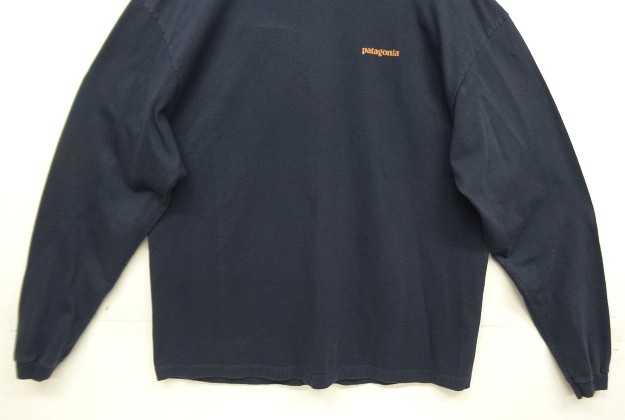 画像: 90'S PATAGONIA "BENEFICIAL T'S" バックプリント 長袖 Tシャツ ネイビー メキシコ製 (VINTAGE)