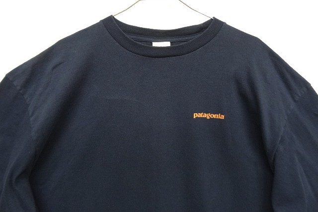 画像: 90'S PATAGONIA "BENEFICIAL T'S" バックプリント 長袖 Tシャツ ネイビー メキシコ製 (VINTAGE)