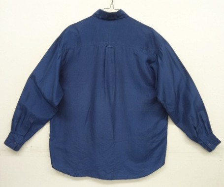 画像3: FRATELLO フラップ付きポケット 長袖 シルクシャツ ダークブルー (VINTAGE)