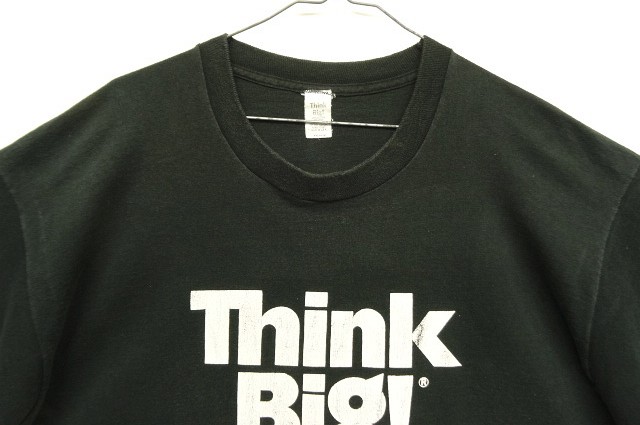 画像: 80'S THINK BIG! シングルステッチ 半袖 Tシャツ ブラック USA製 (VINTAGE)