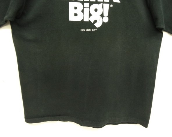 画像: 80'S THINK BIG! シングルステッチ 半袖 Tシャツ ブラック USA製 (VINTAGE)