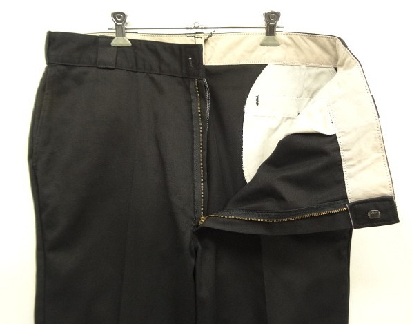 画像: 80'S DICKIES 874 チビタグ ワークパンツ ブラック USA製 (VINTAGE)