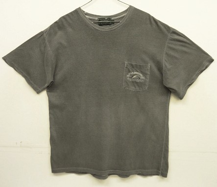 画像1: 90'S RALPH LAUREN "POLO COUNTRY" シングルステッチ ポケット付き 半袖 Tシャツ ブラック USA製 (VINTAGE)