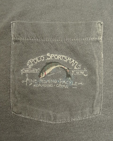 画像3: 90'S RALPH LAUREN "POLO COUNTRY" シングルステッチ ポケット付き 半袖 Tシャツ ブラック USA製 (VINTAGE)